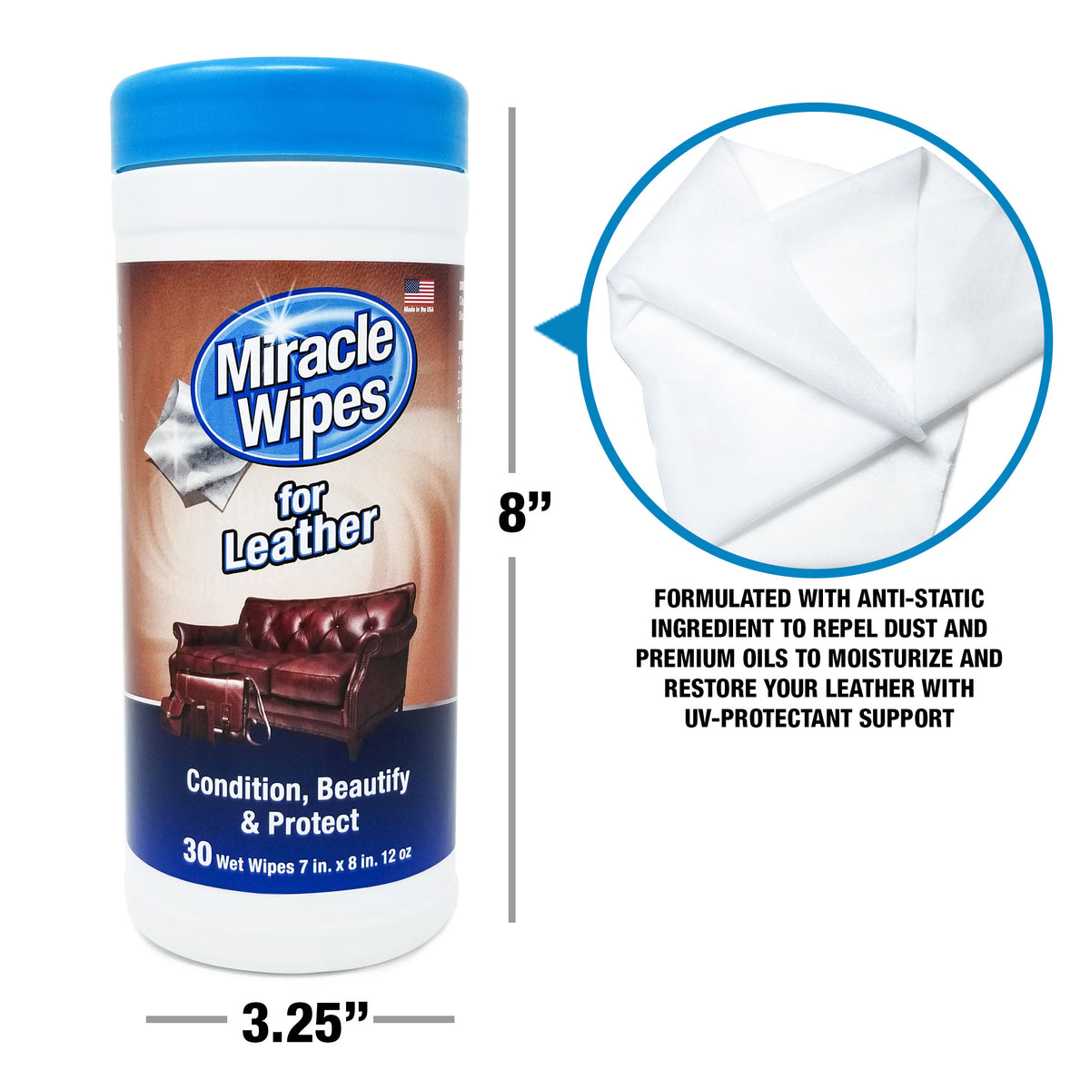 MiracleWipes for Leather – Miracle Brands