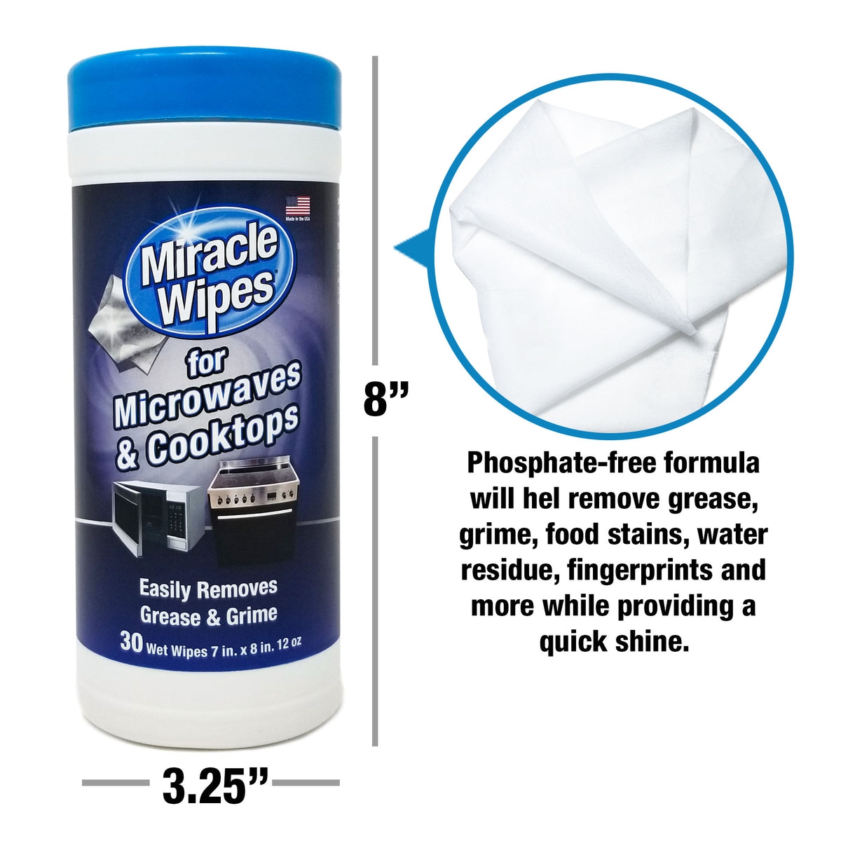 Miracle Brands MiracleWipes 30-Count Wipes Glass Cleaner in the