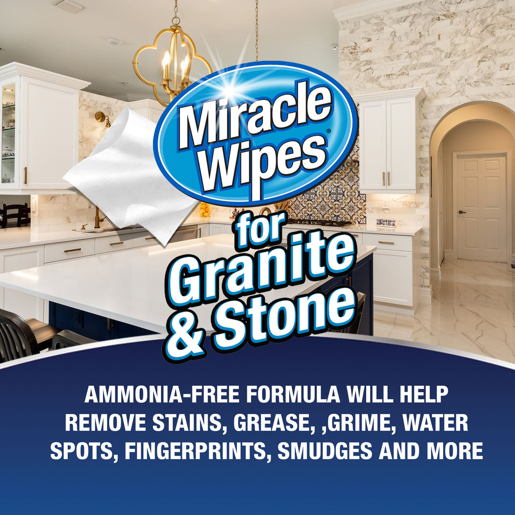 MiracleWipes for Granite & Stone