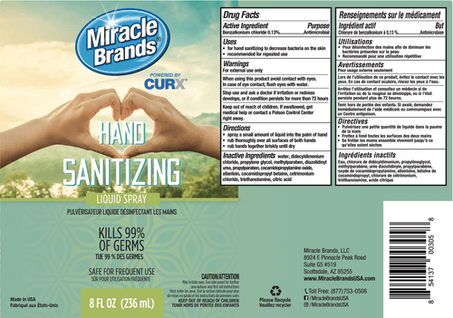 Miracle Brands Miraclespray for Glass -16 fl oz - Streak Free Cleaning Wipes for Mirrors, Windows, Kitchen, Home, and Auto